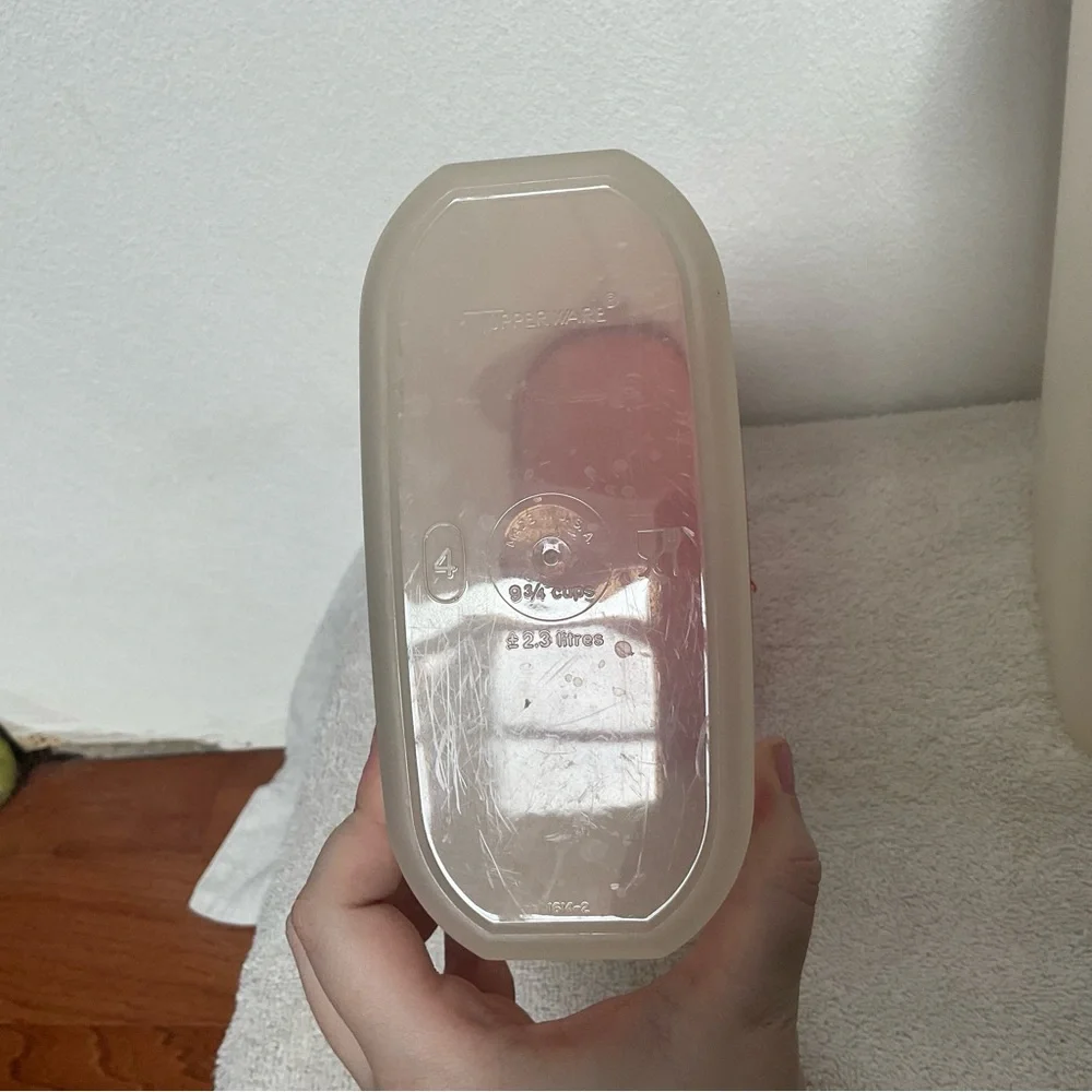 Set of 2 Tupperware Modular mates pantry storage food red lid kitchen organizer